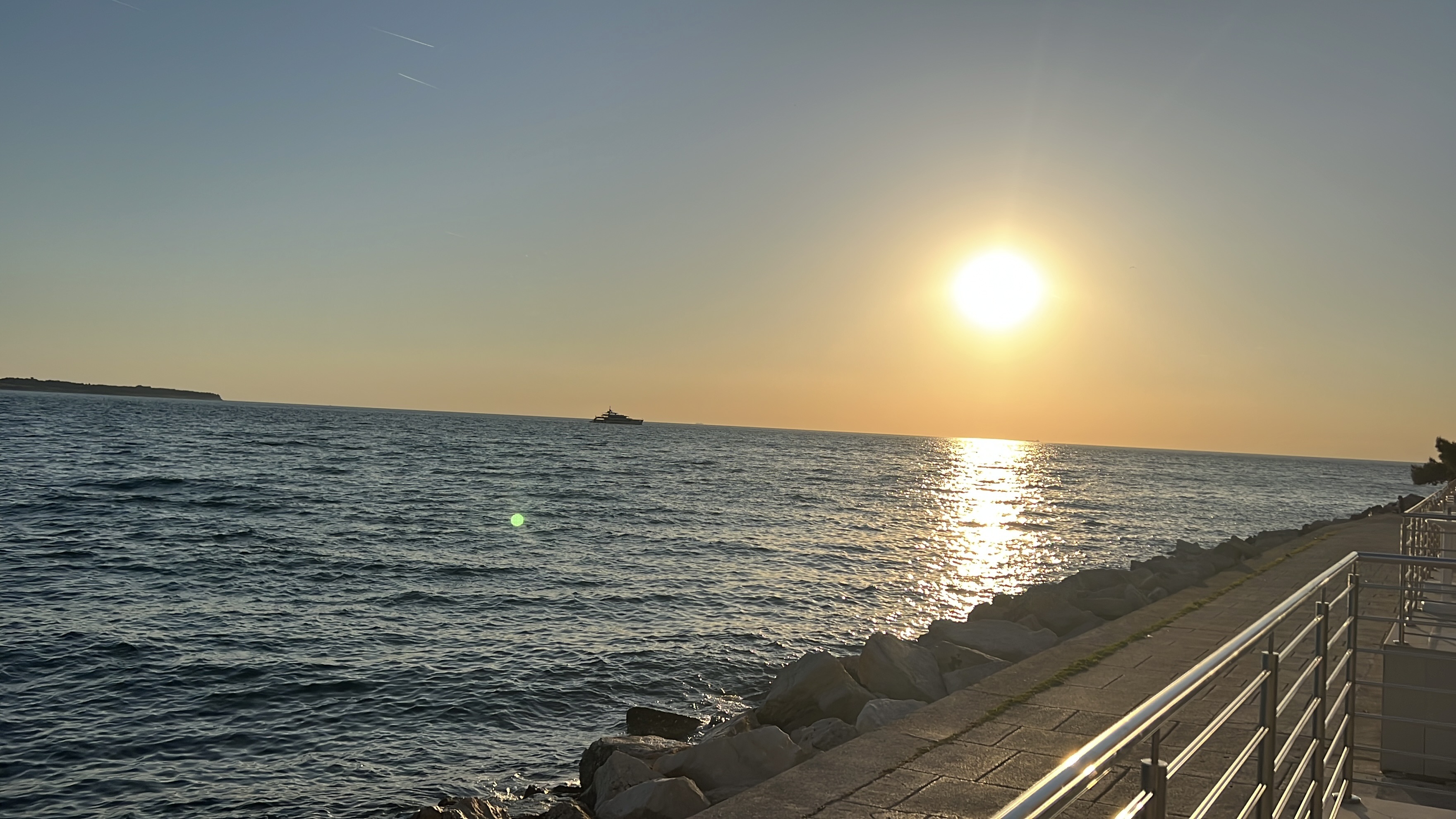Sunset over the Adriatic at Piran on Slovenia's coast, on Iv&aacute;n Verzoub's Slovenia inspection for incentive groups